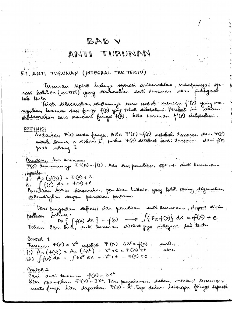 04 anti turunan teknik integrasi 1 4 pdf