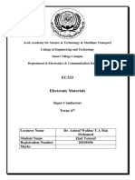 Ziad Youssef 20105696 Superconductors Report