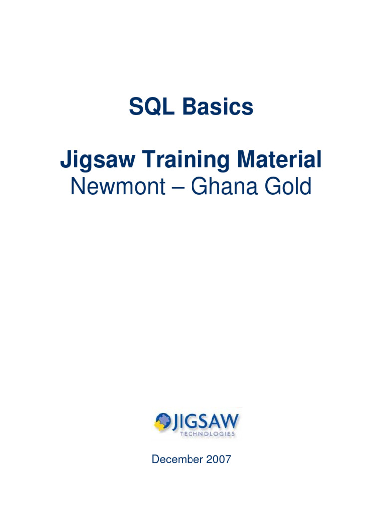 Intro to SQL for Jigsaw Database Users | PDF | Postgre Sql | Databases