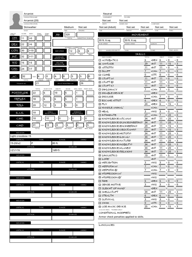 Pathfinder arcanist download free pdf d20 system fantasy role