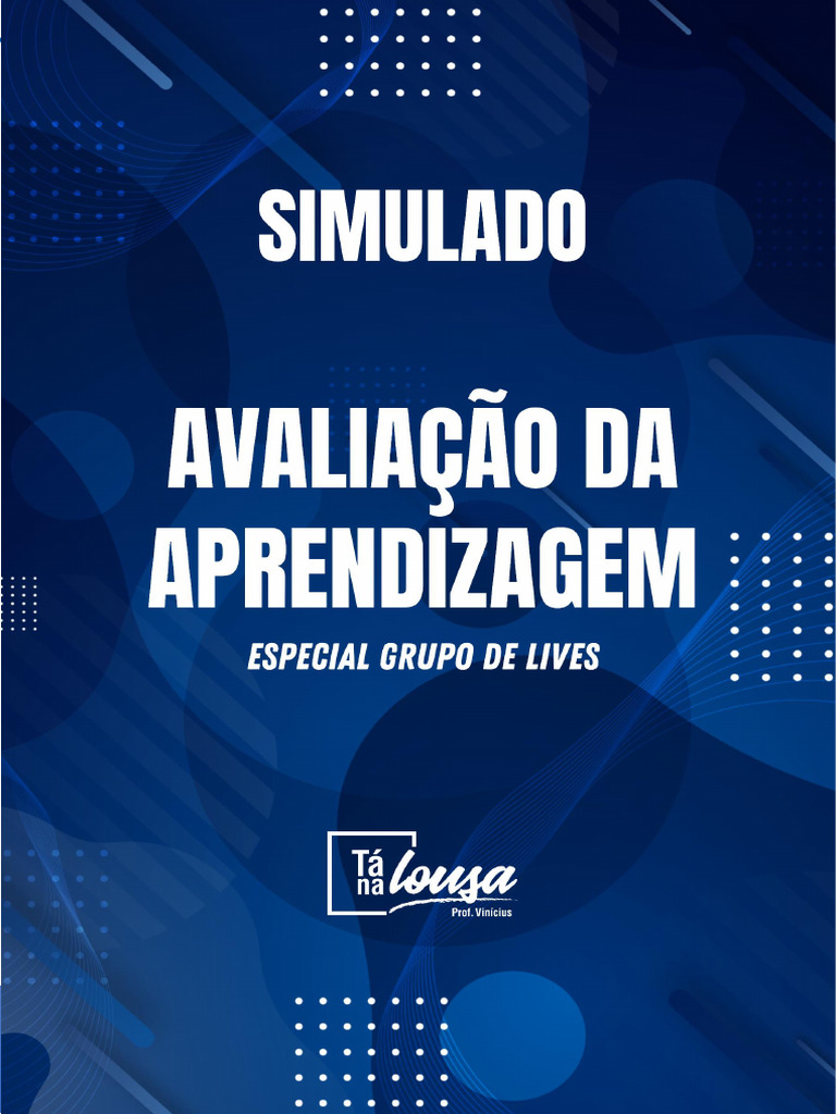 Simulado de Avaliação da Aprendizagem | PDF | Aprendizado | Pedagogia