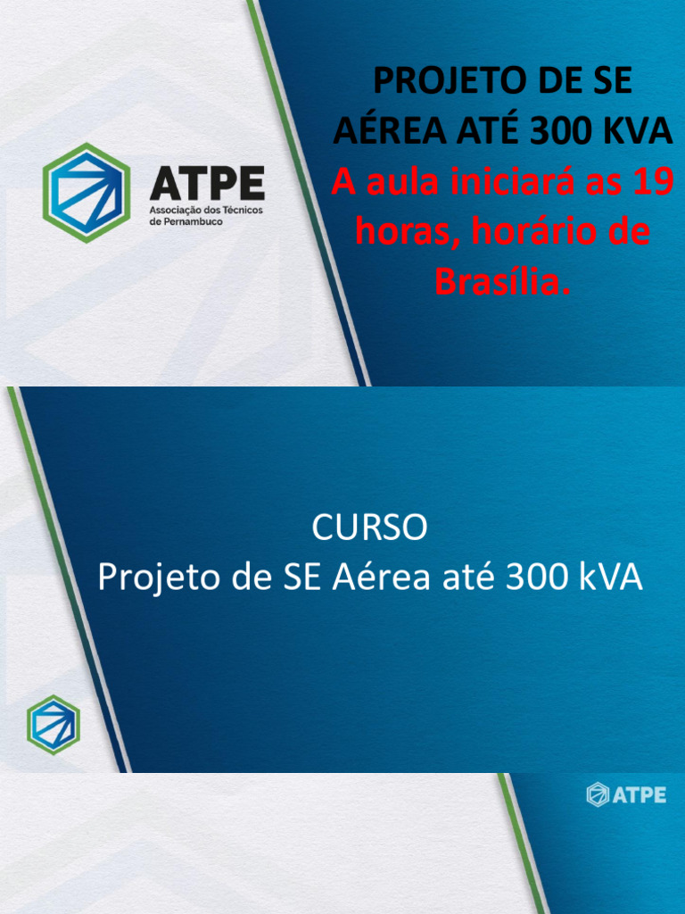 ATPE - Projeto de SE Aérea Até 300 kVA | PDF | Quantidades físicas ...