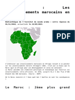 Économie Les Investissements Marocains en Afrique