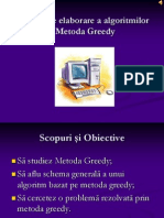 Tehnici de Elaborare A Algoritmilor - Metoda Greedy