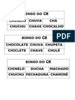 Bingo Do CH (1) 1º Ano Praller