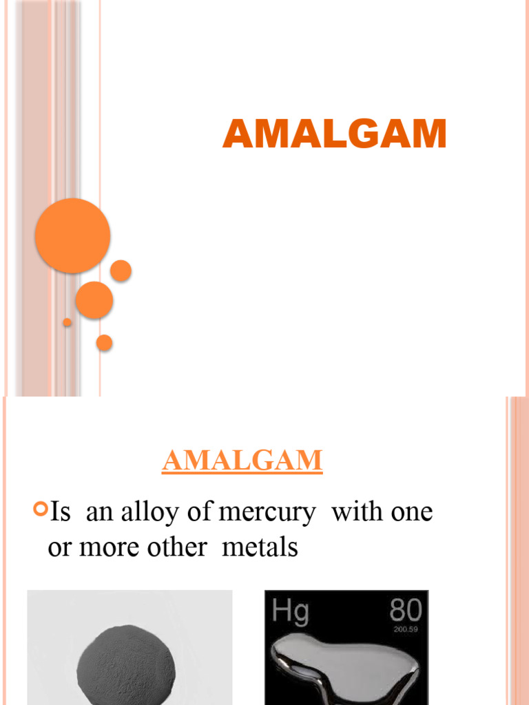 Dental Amalgam PDF Materials Atoms