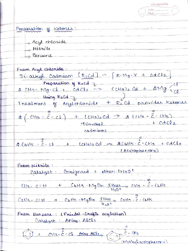 Preparation of Ketone | PDF