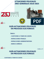 Guía Actuaciones Policiales Elecciones Generales 23 Julio 2023