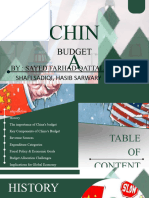 China's Budget Presentation