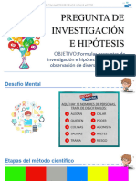 Pregunta de Investigación e Hipótesis