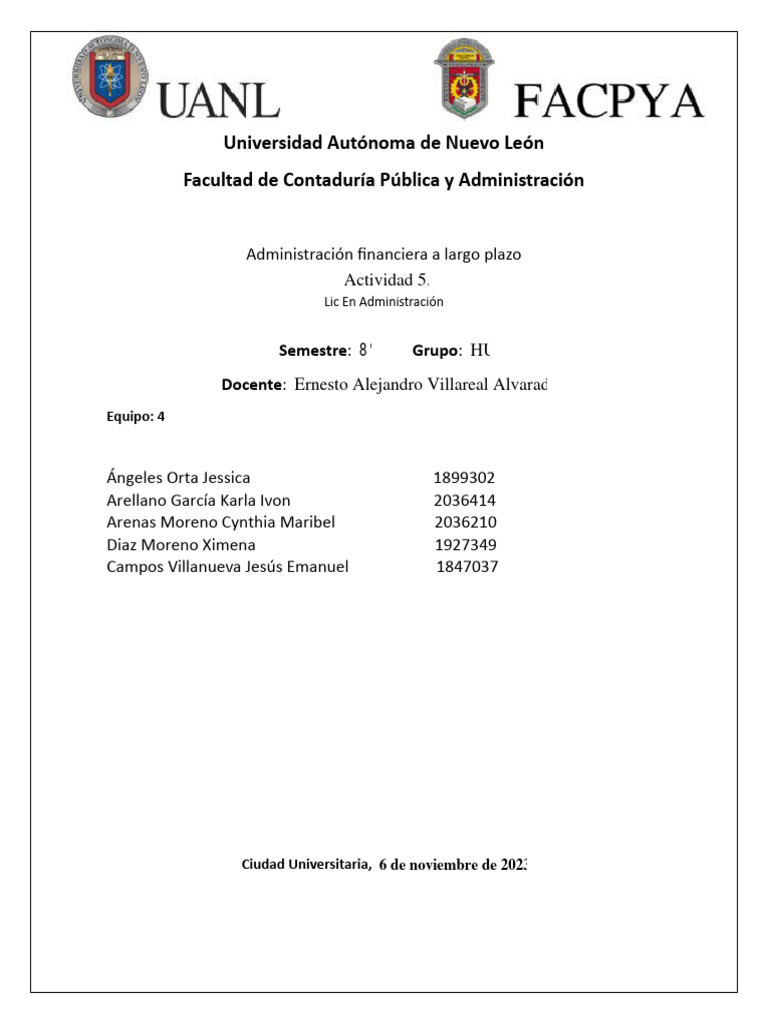 Actividad 5 | PDF | Crecimiento personal y profesional | Finanzas y dinero