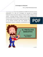 La Psicología en La Educación