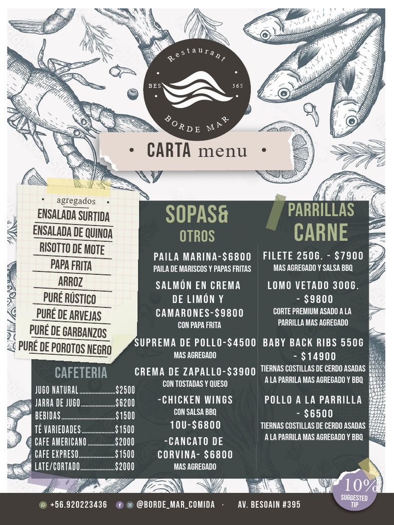 Menu Fisico | PDF | Parilla | Cocina europea