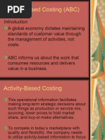 Activity-Based Costing (ABC)