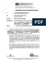 Informe de Paralizacion de Obra Supervision