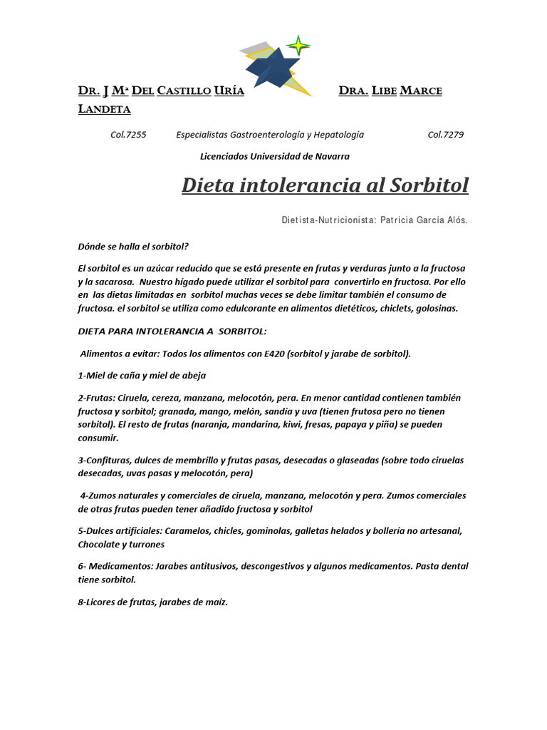 Dieta para Intolerancia al Sorbitol | PDF | Estilo de vida