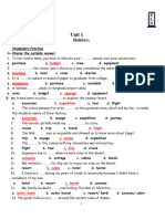 Unit 1 Multiple Choice Answers