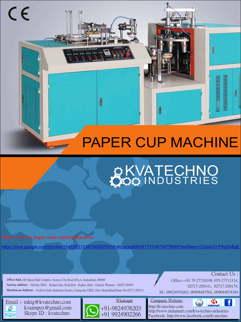 Paper Cup Machine Overview and Parts | PDF | Computers | Technology ...