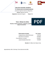 Practica U2 - E1 - Factor de Fricción en Tuberias y Pérdida de Carga