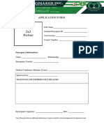 PNSA Application Form