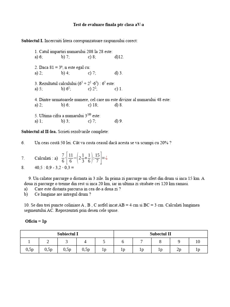 Test Final A 5 | PDF