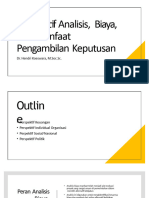 Perspektif Analisis, Biaya, Dan Manfaat Pengambilan Keputusan