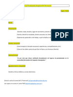 Formato para La Solicitud de Inicio Al Postulantado