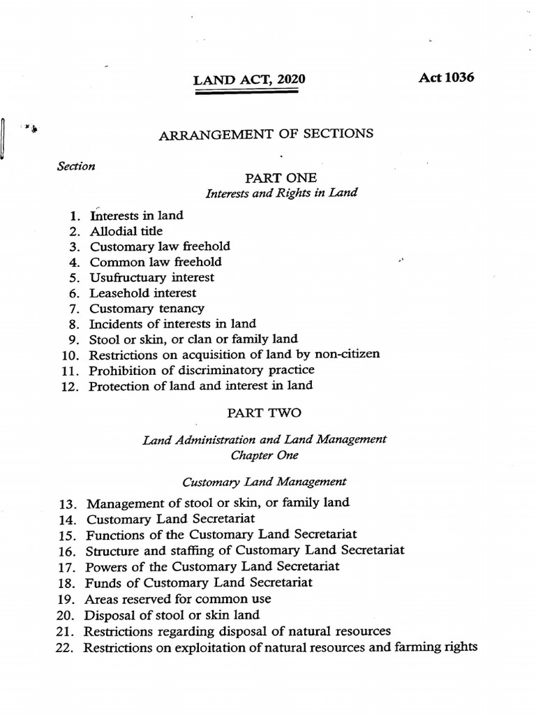 Land Acquisition Act 2020 Pdf