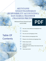 Akuntansi Pertanggungjawaban (Resposibility Accounting) Dan Harga Transfer (Transfer Pricing)