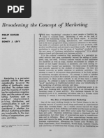 Kotler, Levy - Broadening The Concept of Marketing (Cité 204) - 1969