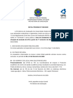 Edital PROGRAD #002-2020 e Anexo A - Exclusão - Incisos I III e IV - Art 114 RGCG - Regional Goiânia