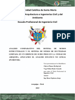 Análisis Comparativo Del Sistema de Muros Estructurales y El Sistema de Muros de Ductilidad Limitada en Un Edificio de 8 Pisos Aplicando Pushover