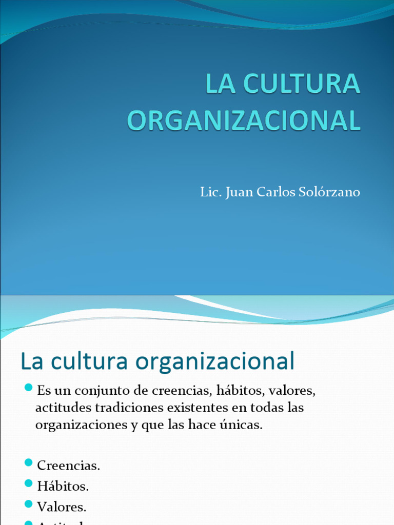 Elementos Clave de la Cultura Organizacional | PDF | Cultura ...