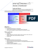 5 1 Exothermic or Endothermic Student Lab Sheet