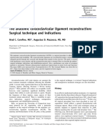 The Anatomic Coracoclavicular Ligament Reconstruction: Surgical Technique and Indications