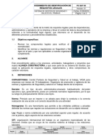 PC SST 05 Procedimiento Identificación de Requisitos Legales y de Otra Indole