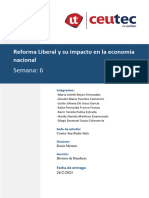 Reforma Liberal y Su Impacto en La Economia Nacional