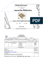 Planeacion Didactica 1 Semana 2021 - 2022