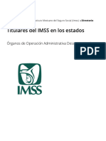Titulares Del IMSS en Los Estados - Instituto Mexicano Del Seguro Social - Gobierno - Gob - MX
