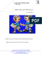 Tema: Efecto de La Democracia en La Educacion Del Ecuador: Unidad Educativa Municipal Fernández Madrid 2020 - 2021