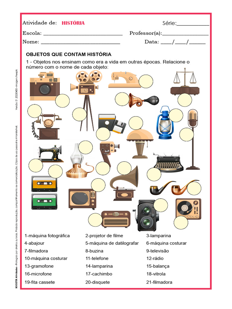 Atividades sobre Objetos Históricos | PDF | Jogos e Atividades