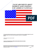 Rebutted False Arguments About The Nonresident Alien Position When Used by American Nationals, Form #08.031