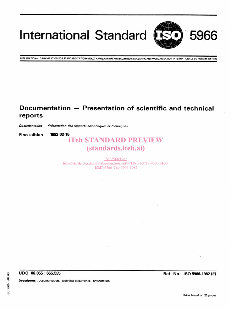 Sample of ISO-5966 - English | PDF | Citation | International ...