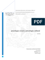 Comparativa Entre Psicología Social y Cultural