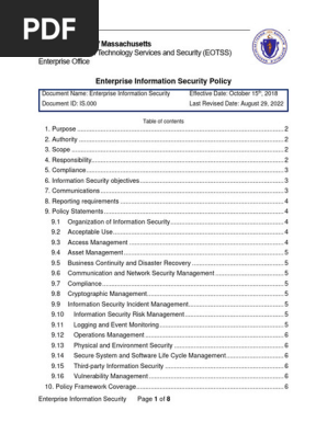 IS.000 Enterprise Information Security Policy