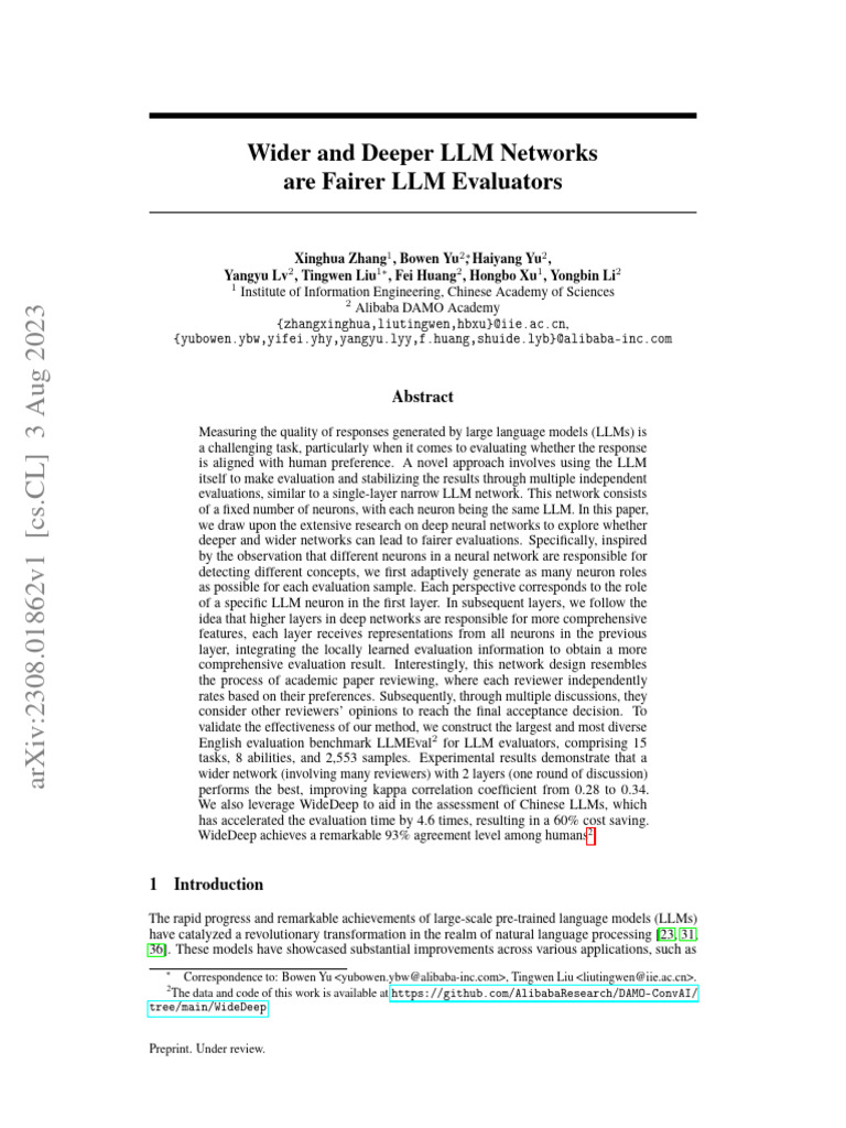 Fairer LLM Evaluations | PDF