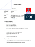 Daftar Riwayat Hidup: Data Pribadi