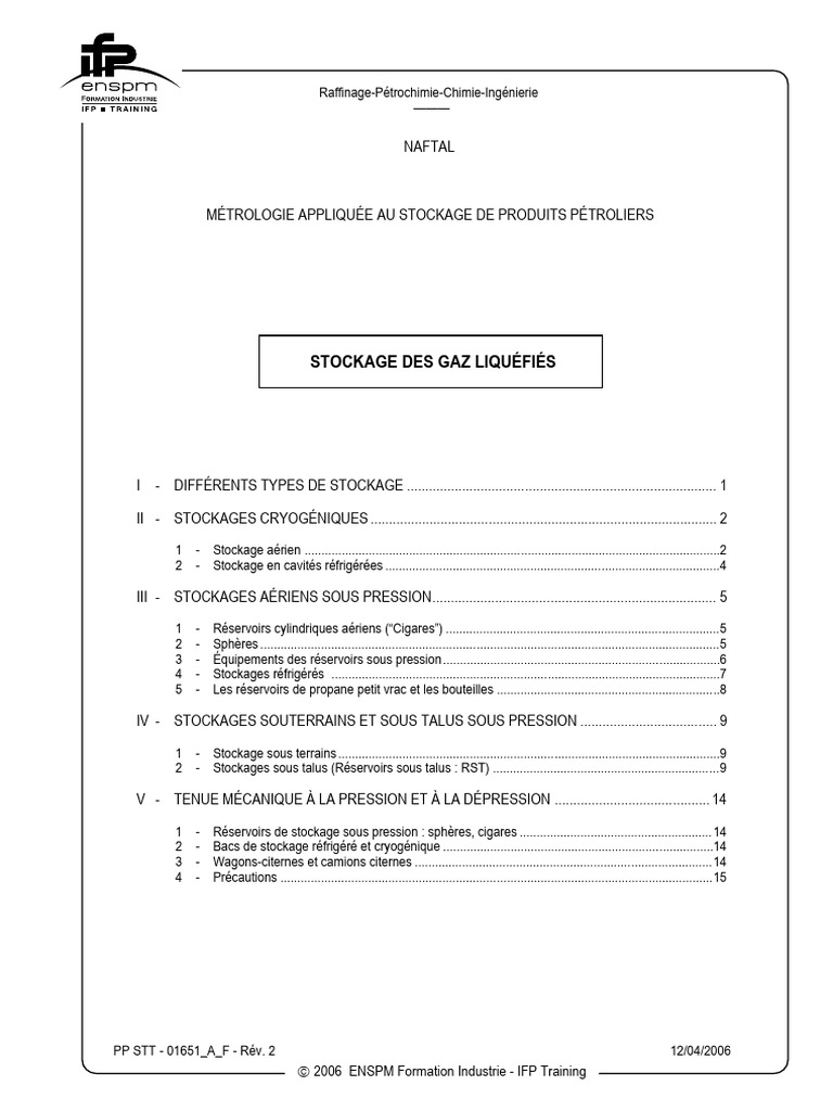 Stockage Gaz Liq | PDF