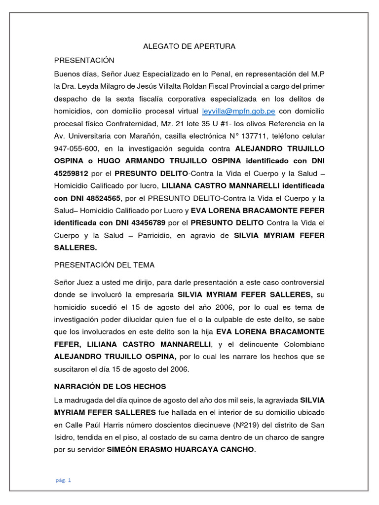 Homicídio de Myriam Fefer: Caso e Acusados | PDF