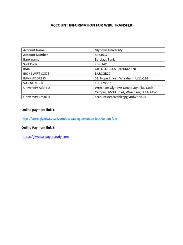 glyndwr-university-bank-details-pdf